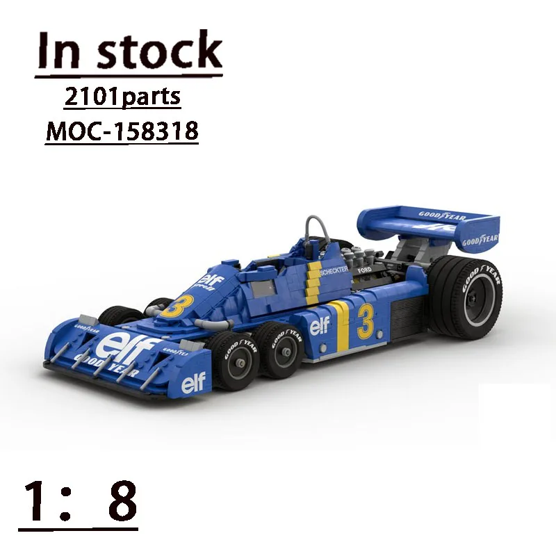 Model Kit Formula 1 - New MOC-158318P34 1976scale 1:8 Formula Car