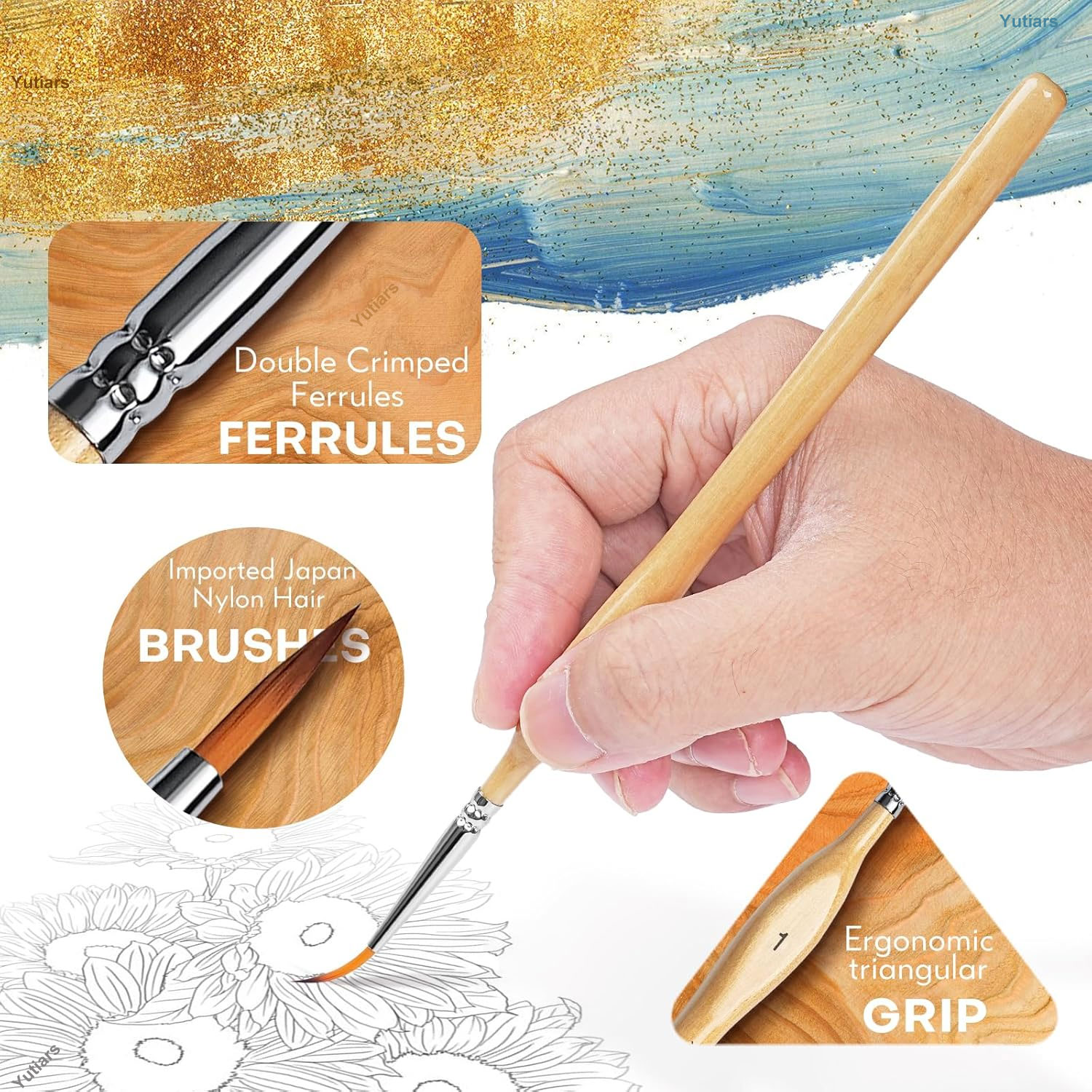 10pcs Precision Paint Brush Se - огляд і ціна Model Kit Paint Set