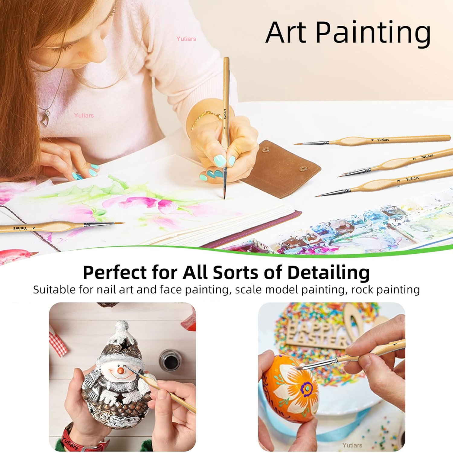 10pcs Precision Paint Brush Se - огляд і ціна Model Kit Paint Set