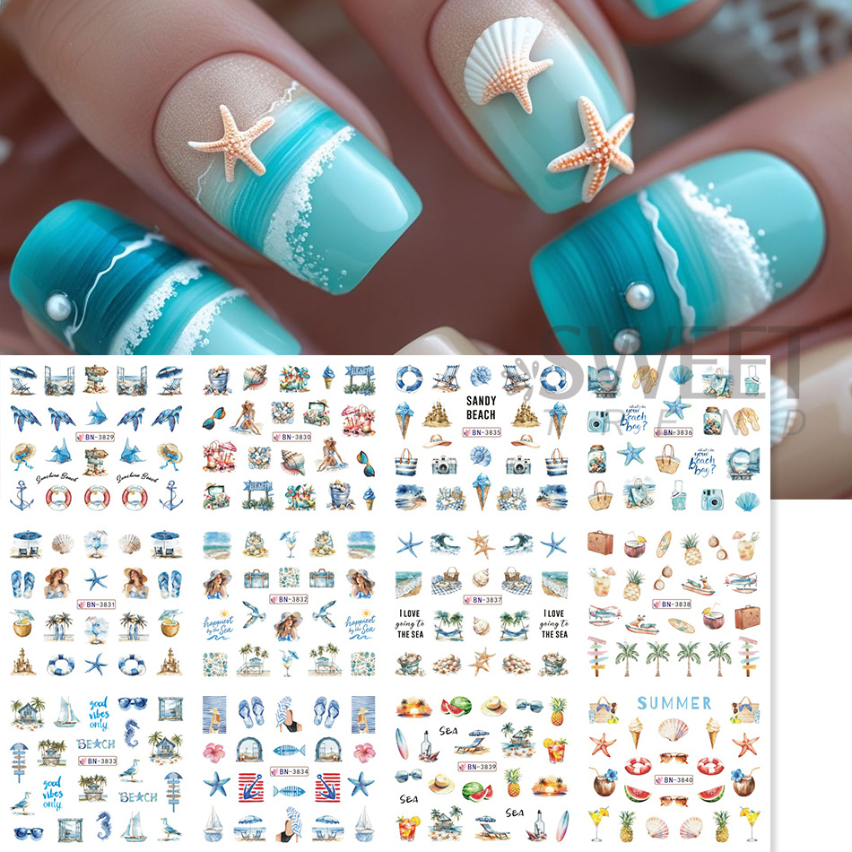 12 Designs Summer Ocean Theme  - огляд і ціна Waterslide Decal Paper
