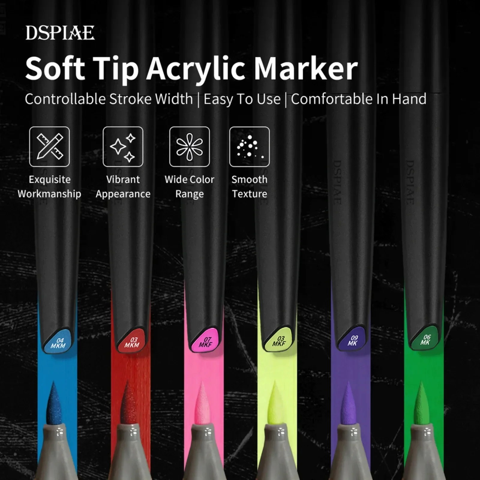 DSPIAE Soft Tip Water-based Ma - огляд і ціна Model Kit Paint Set
