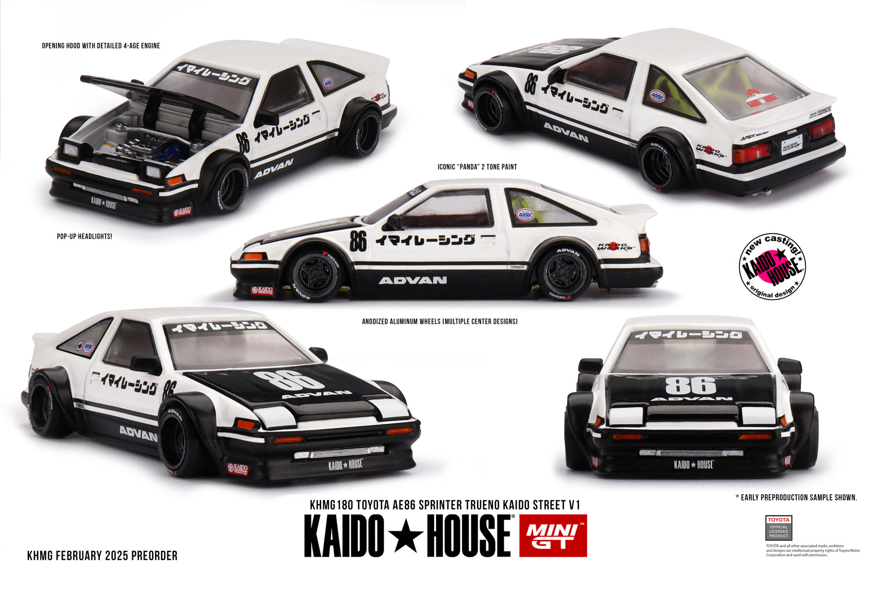 Kaido House + MINIGT Toyota AE - огляд і ціна Model Kit Ae86
