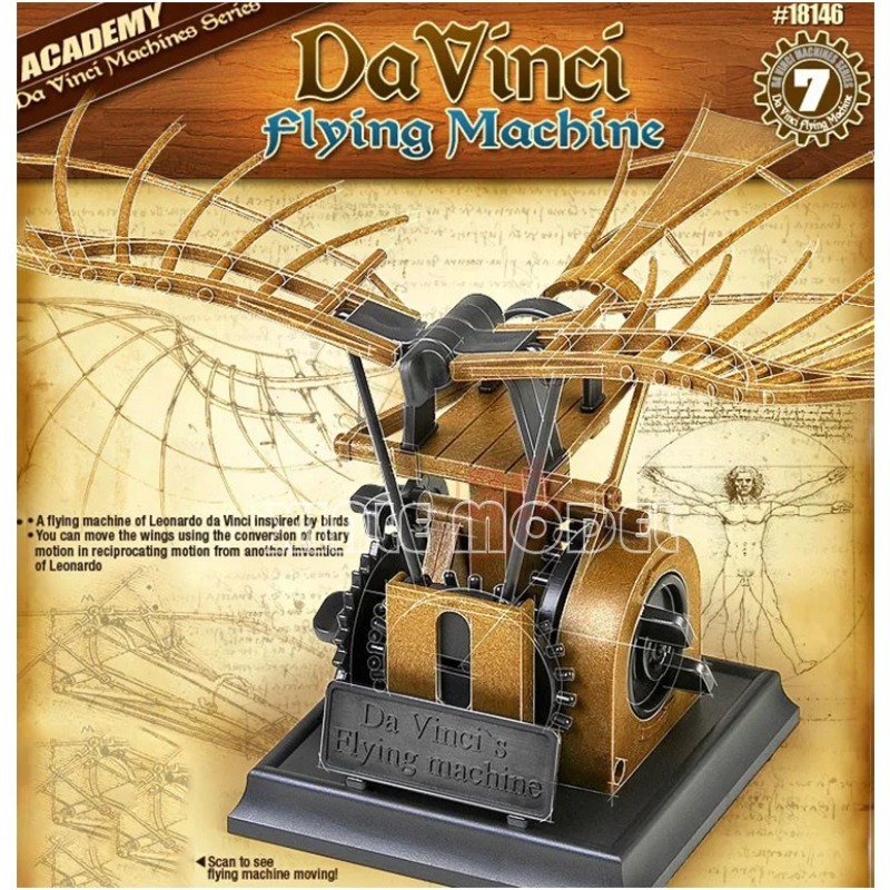 Academy 18146 Da Vinci Flying  - огляд і ціна Model Kit Academy