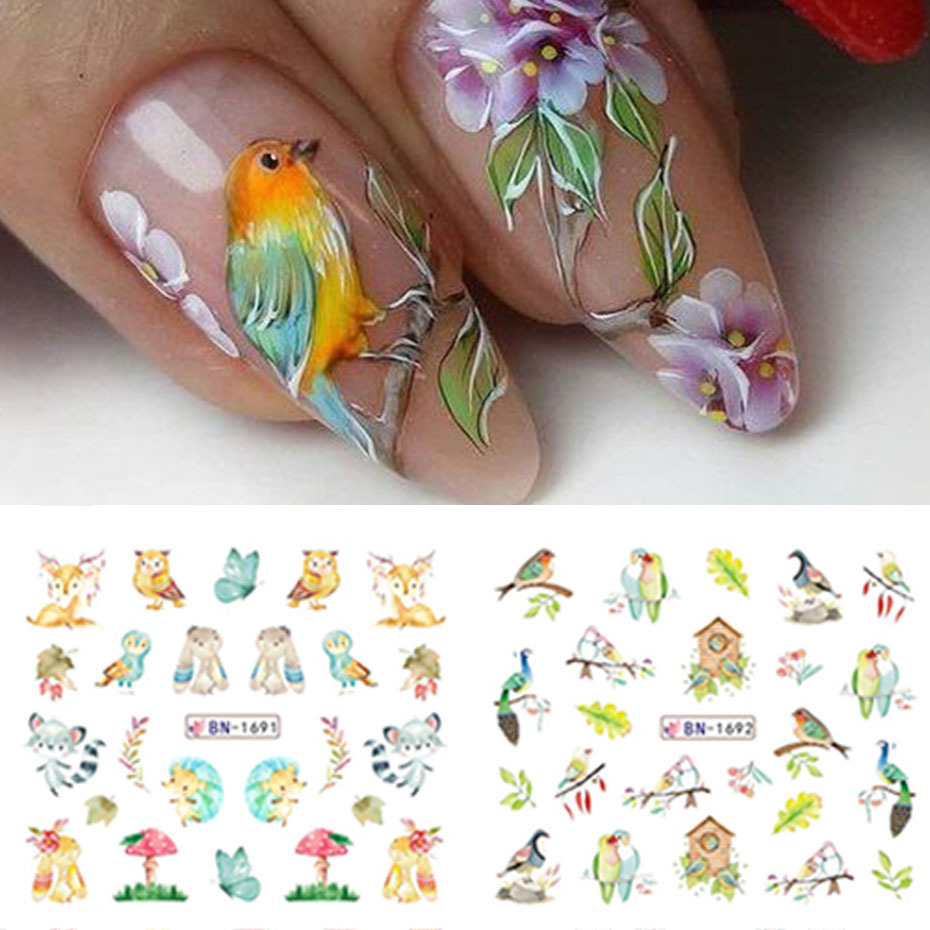 12Design Autumn Animal Nail Ar - огляд і ціна Waterslide Decal Paper