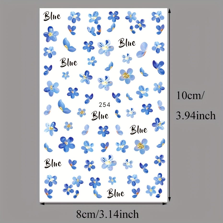 2 pcs 3D Blue Water Color Flow - огляд і ціна Waterslide Decal Paper