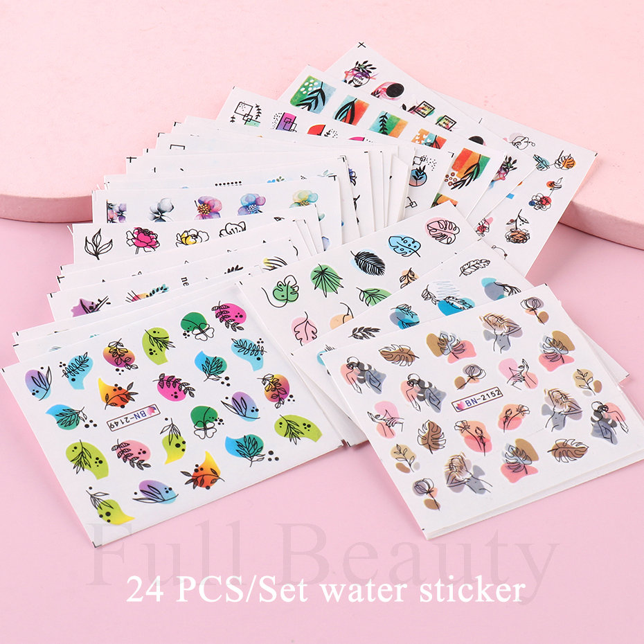 24pcs / Set Spring Summer nail - огляд і ціна Waterslide Decal Paper