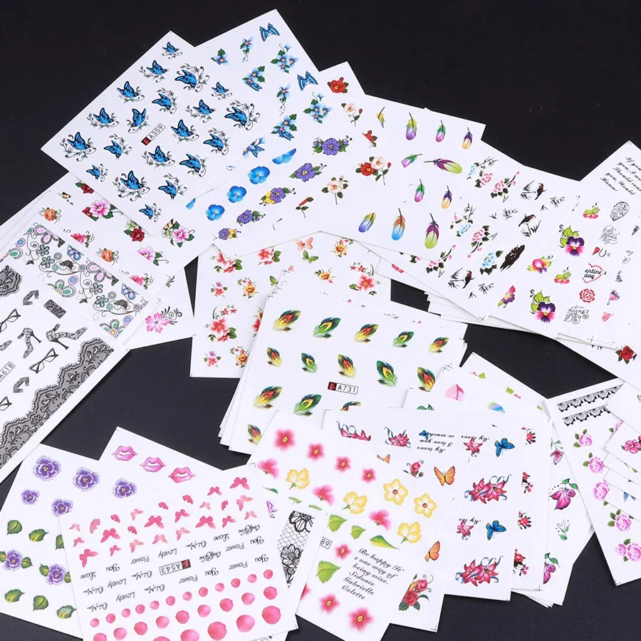 50 Pcs Nail Stickers Mixed Des - огляд і ціна Waterslide Decal Paper