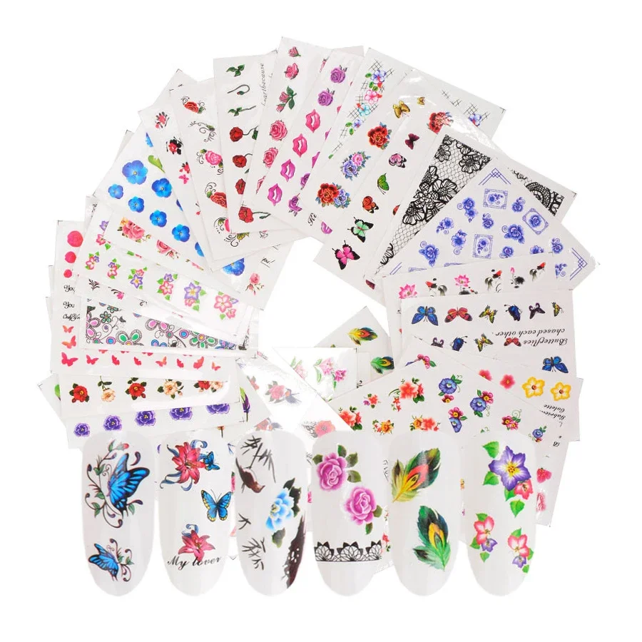 50 Pcs Nail Stickers Mixed Des - огляд і ціна Waterslide Decal Paper